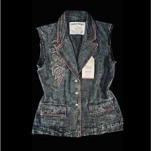 Vintage Embroidered Jean Jacket